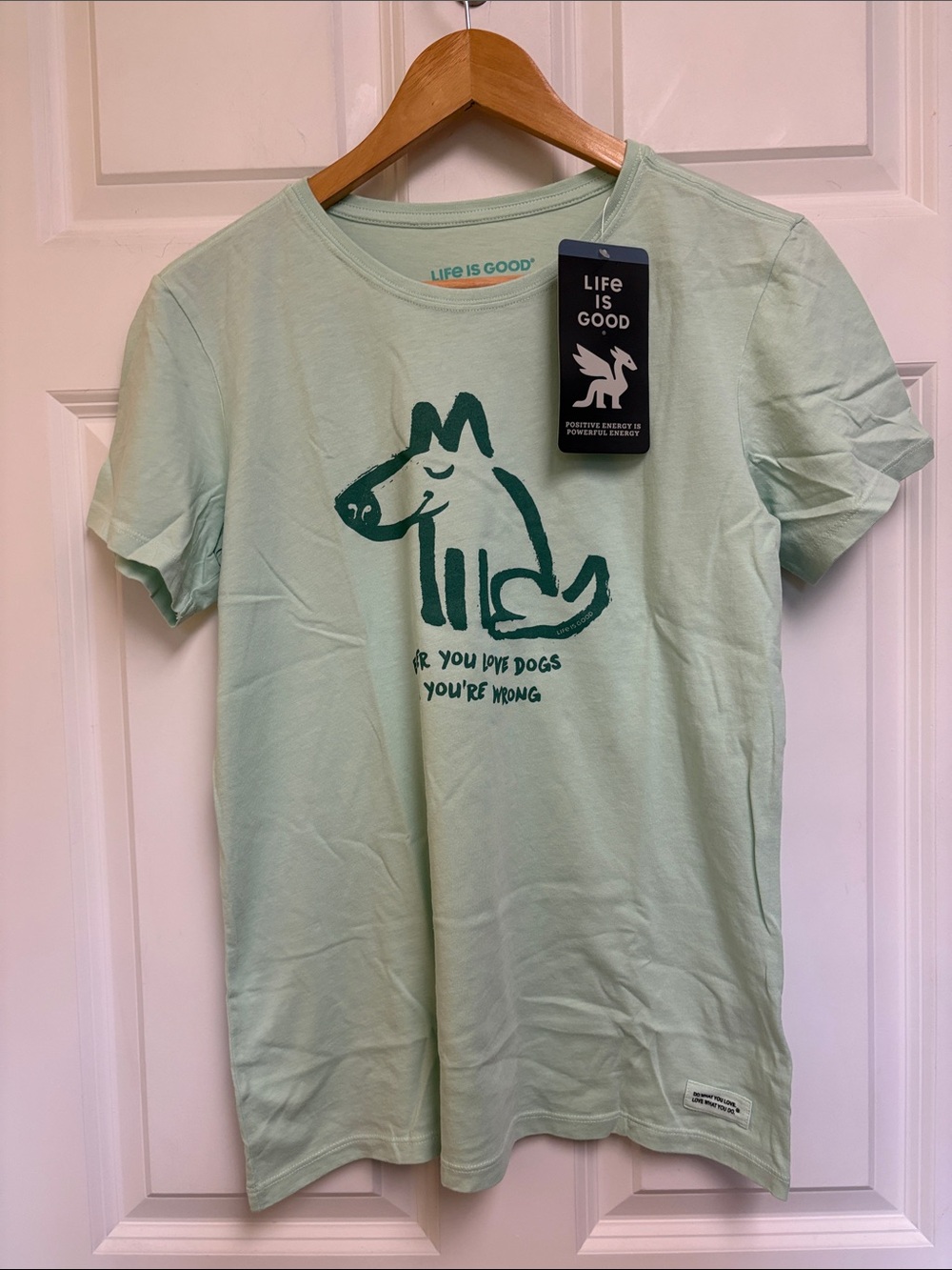 NWT Life Is Good ‘Either You Love Dogs or You're Wrong’ Short Sleeve Tee - Picture 6 of 13